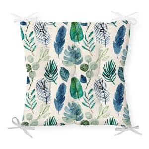 Podsedák na židli Minimalist Cushion Covers Navy Flower, 40 x 40 cm