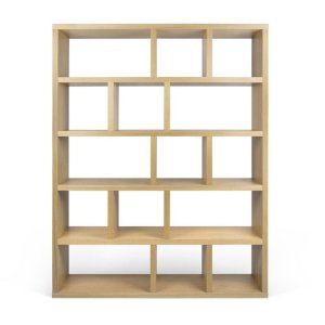 Knihovna v dekoru dubu v přírodní barvě 150×198 cm Berlin – TemaHome