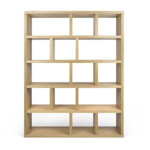 Knihovna v dekoru dubu v přírodní barvě 150×198 cm Berlin – TemaHome