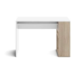 Bílý pracovní stůl v dekoru dubu 114×50 cm Yale – TemaHome