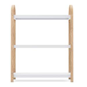 Bílý přírodní regál v dekoru exotického dřeva 72×90 cm Bellwood – Umbra