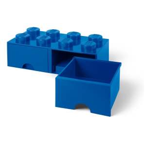 Tmavě modrý úložný box se dvěma šuplíky LEGO®