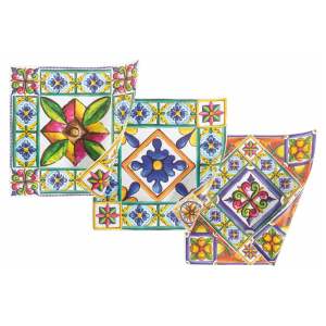 Plastové prostírání 6 ks 37×37 cm Costiera – Villa d’Este
