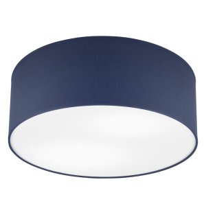 Tmavě modré stropní svítidlo s textilním stínidlem ø 35 cm Vivian – LAMKUR