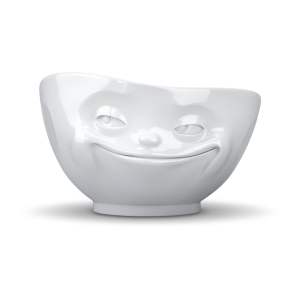 Bílá porcelánová usměvavá miska 58products
