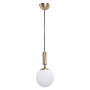 Závěsné svítidlo se skleněným stínidlem ve zlato-bílé barvě ø 15 cm Monera – Squid Lighting
