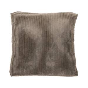 Hnědý dekorativní polštář Tiseco Home Studio Ribbed, 60 x 60 cm