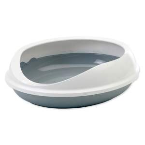 Bílo-šedý kočičí záchod 49×55 cm Savic Figaro – Plaček Pet Products