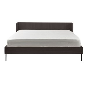 Černá dvoulůžková postel v dekoru dubu 160×200 cm Wrap – Bonami Selection