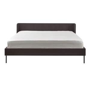 Černá dvoulůžková postel v dekoru dubu 180×200 cm Wrap – Bonami Selection