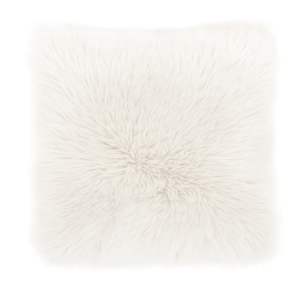 Bílý polštář Tiseco Home Studio Sheepskin, 45 x 45 cm