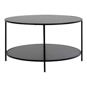 Černý kulatý konferenční stolek s černou deskou ø 80 cm Vita – House Nordic