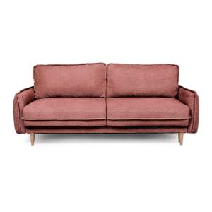 Červená rozkládací pohovka z textilie bouclé 215 cm Patti – Bonami Selection