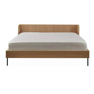 Dvoulůžková postel v dekoru dubu 160×200 cm v přírodní barvě Wrap – Bonami Selection