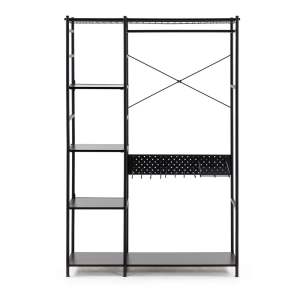 Černá kovová šatní skříň 120×182 cm Storn – Kave Home