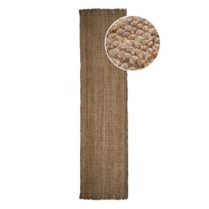 Hnědý jutový běhoun Flair Rugs Jute, 60 x 230 cm