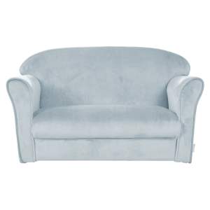Světle modrá sametová dětská pohovka 78 cm Lil Sofa – Roba