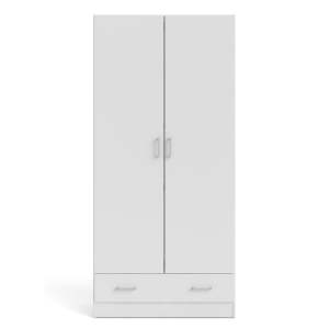 Bílá šatní skříň 79×170 cm Space – Tvilum