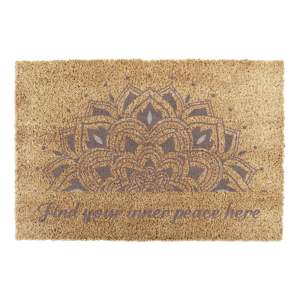 Rohožka z kokosového vlákna 40×60 cm Find Your Inner Peace – Artsy Doormats