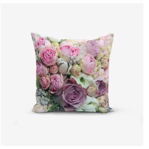 Povlak na polštář s příměsí bavlny Minimalist Cushion Covers Roses, 45 x 45 cm