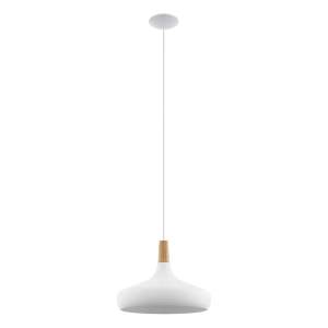Bílé závěsné svítidlo s kovovým stínidlem ø 40 cm SABINAR – EGLO