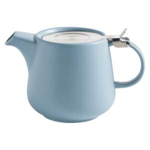 Modrá porcelánová čajová konvice se sítkem Maxwell & Williams Tint, 600 ml