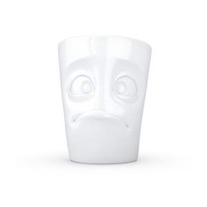 Bílý bezradný porcelánový hrnek s ouškem 58products
