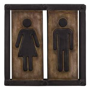 Kovová cedule 21,5×21,5 cm Toilette – Antic Line