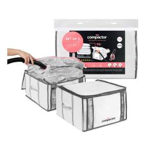 Vakuové vyztužené látkové úložné boxy na oblečení v sadě 2 ks 42x25x25 cm Life – Compactor