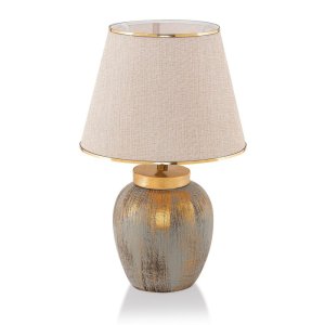 Stolní lampa v krémovo-zlaté barvě (výška 47 cm) – Opviq lights
