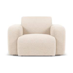 Béžové křeslo z textilie bouclé Molino – Micadoni Home