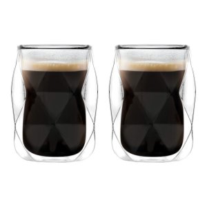 Dvoustěnné hrnky na espresso v sadě 2 ks 100 ml Geo – Vialli Design