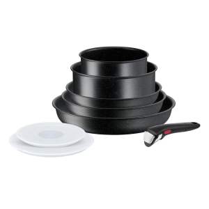 Hliníková sada nádobí 8 ks INGENIO Black stone L3998802 – Tefal