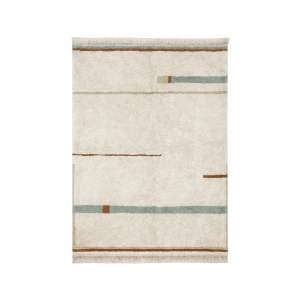 Modro-krémový pratelný ručně tkaný bavlněný koberec 90×130 cm Lanes Vintage Blue – Lorena Canals