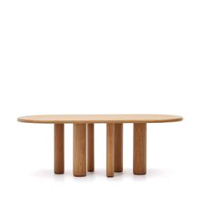 Jídelní stůl v dekoru jasanu 105×220 cm Mailen – Kave Home