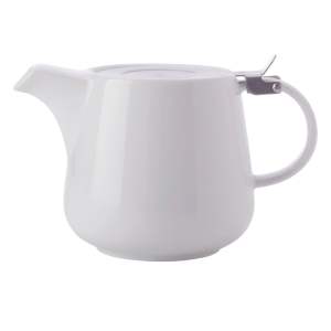 Bílá porcelánová čajová konvice se sítkem Maxwell & Williams Basic, 1,2 l