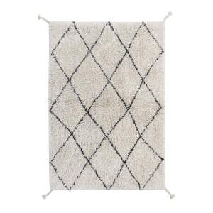 Krémový pratelný ručně tkaný bavlněný koberec 70×100 cm Mini Bereber – Lorena Canals