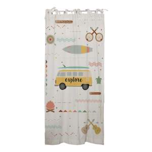 Dětský závěs s příměsí lnu Little Nice Things Explorer, 140 x 270 cm