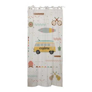 Dětský závěs s příměsí lnu Little Nice Things Explorer, 140 x 270 cm
