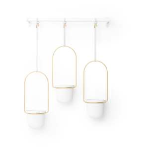 Plastové obaly na květináče v sadě 3 ks na bylinky/závěsné ø 7,5 cm Triflora – Umbra