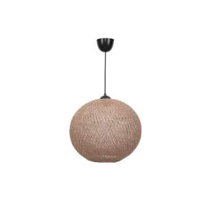 Béžové závěsné svítidlo se stínidlem z juty ø 38 cm – Opviq lights