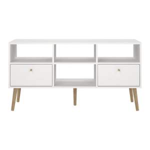 Bílý TV stolek 117×61 cm Bodo – Tvilum