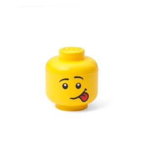 Žlutý úložný box LEGO® Silly, ø 10,6 cm