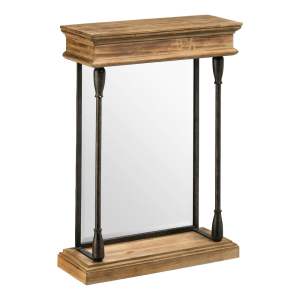 Nástěnné zrcadlo s dřevěným rámem 50×70 cm Tribeca – Premier Housewares