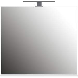 Nástěnné zrcadlo s osvětlením a poličkou 76×75 cm – Germania