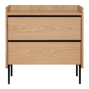 Vysoká komoda v dekoru dubu v přírodní barvě 80×82 cm Wrap – Bonami Selection