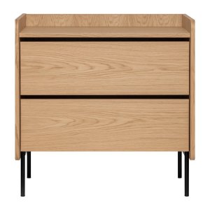 Vysoká komoda v dekoru dubu v přírodní barvě 80×82 cm Wrap – Bonami Selection