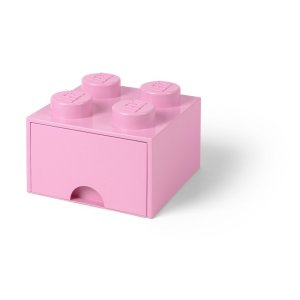 Světle růžový úložný box čtverec LEGO®
