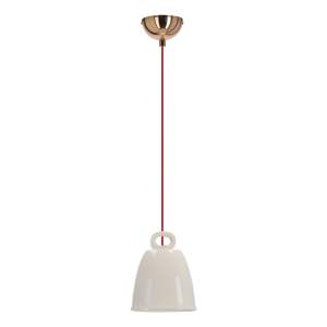 Bílé závěsné svítidlo s keramickým stínidlem Sewilla – Candellux Lighting