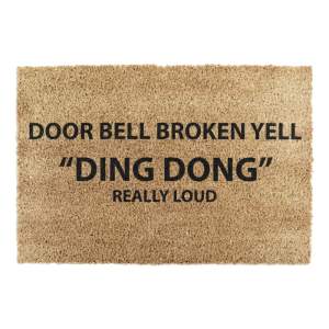 Rohožka z kokosového vlákna 40×60 cm Yell Ding Dong – Artsy Doormats